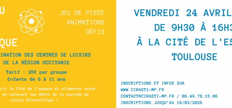 Journée du Loisir Scientifique 2026 Journée du Loisir Scientifique 2026